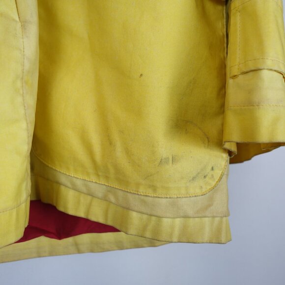 Vintage Ralph Lauren Embroidered Fireman Rain Jacket w/ Red Lining, Size Large - Picture 5 of 16